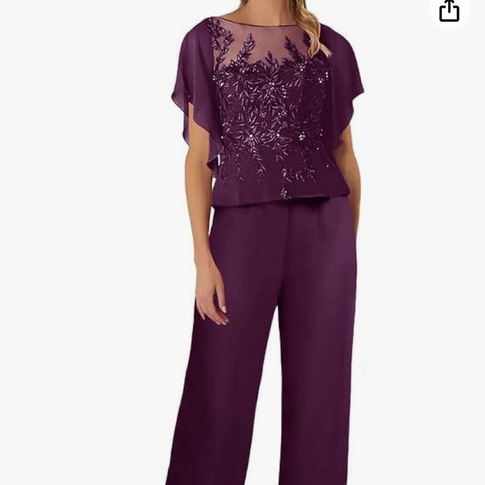 Formal Women’s plum colored size 18 Two piece pantsuit, never worn